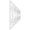 Ekena Millwork Set of Four Panels for 94 1/2"W x 32 1/4"H Norwood Fretwork Wainscot Wall Paneling WPKP16X01X47NWD - alternate 2